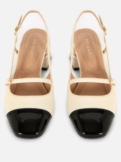 Mary Jane Slingback Block Heels