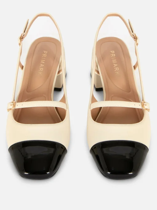 Mary Jane Slingback Block Heels