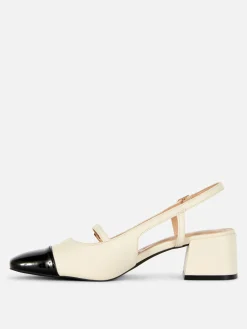 Mary Jane Slingback Block Heels