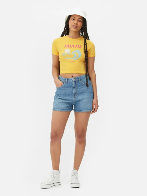 Miami Beach Cropped T-Shirt