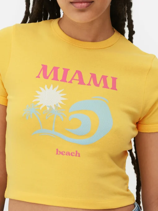 Miami Beach Cropped T-Shirt