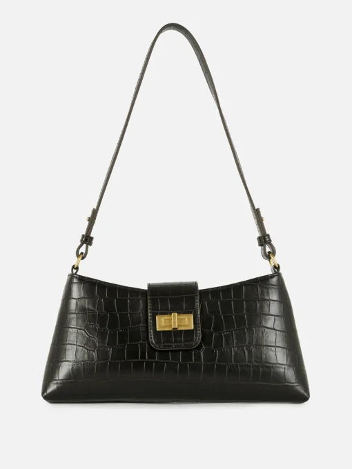 Mock Croc Shoulder Bag