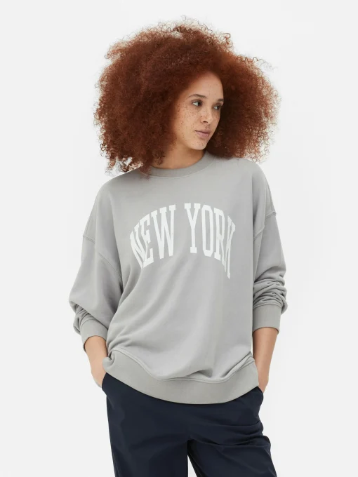 New York Oversized Graphic Sweatshirt