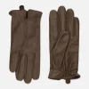 Notched Wrist Leather Gloves