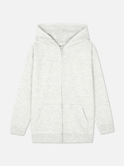 Older Boy Textured Zip Hoodie