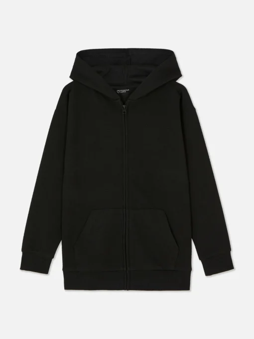 Older Boy Textured Zip Hoodie