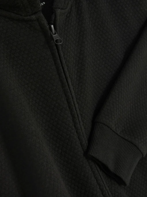 Older Boy Textured Zip Hoodie