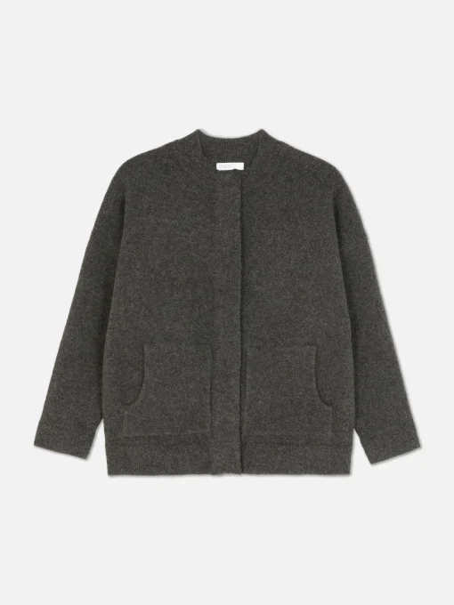 Oversized Knit Bomber Jacket