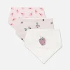 3-Pack Berry Graphic Bandana Bibs