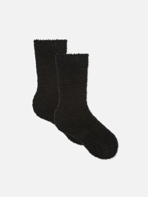 2-Pack Fluffy Bouclé Socks