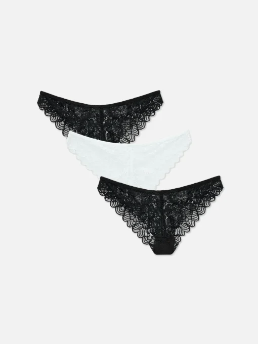3-Pack Lace Brazilian Briefs