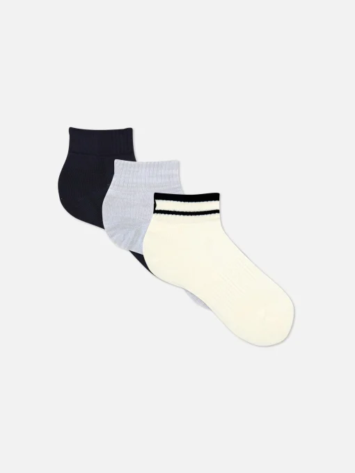 3-Pack Microfiber Quarter Length Crew Socks