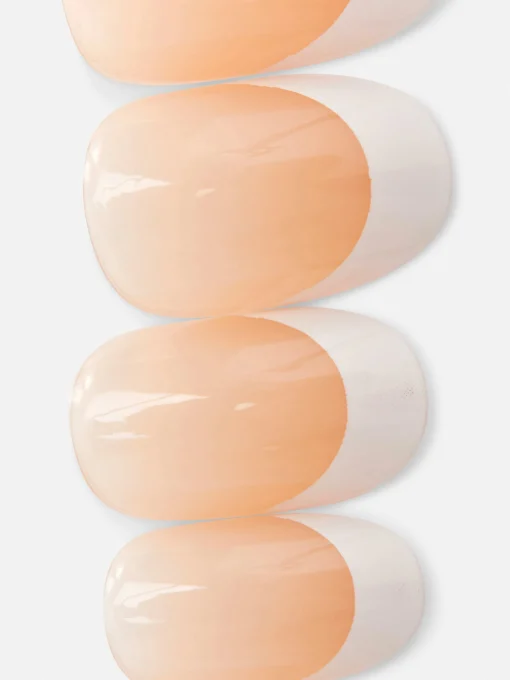 36-Pack PS French Round Faux Nails