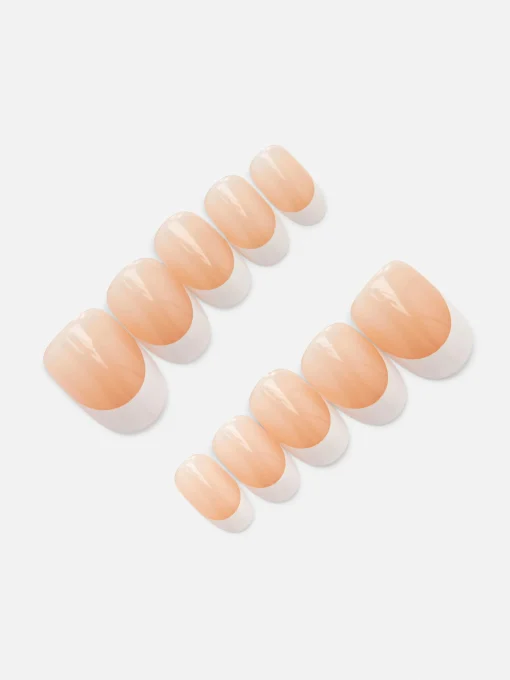 36-Pack PS French Round Faux Nails