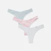 3-Pack Ribbed Miami Thongs