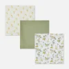 3-Pack Safari Burp Cloths