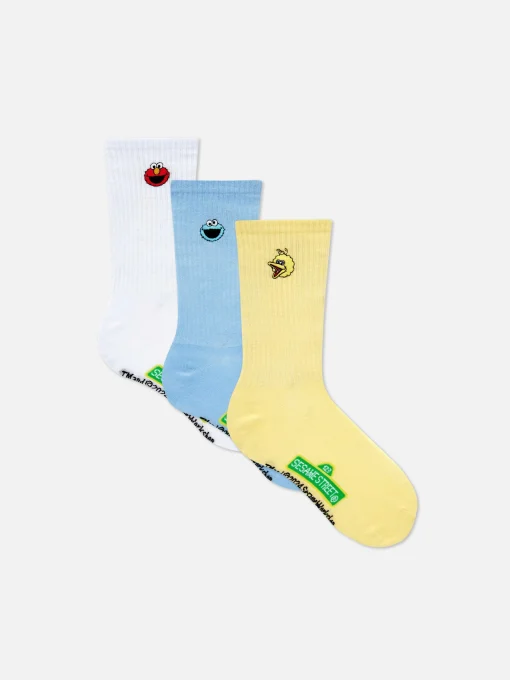 3-Pack Sesame Street Crew Socks
