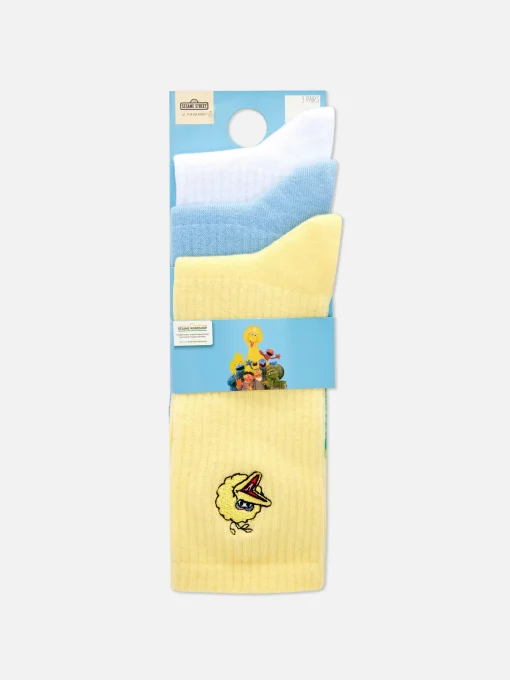 3-Pack Sesame Street Crew Socks