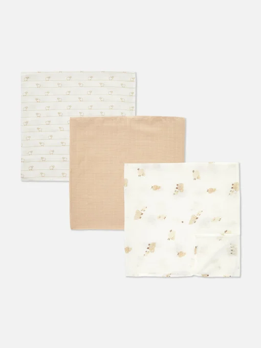 3-Pack Sheep Burp Cloths