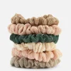 6-Pack Textured Micro Scrunchies