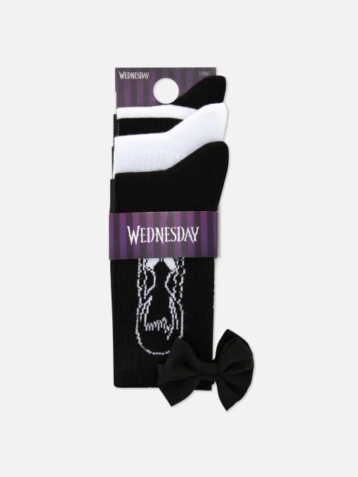 3-Pack Wednesday Addams Crew Socks