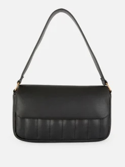 Padded Faux Leather Shoulder Bag
