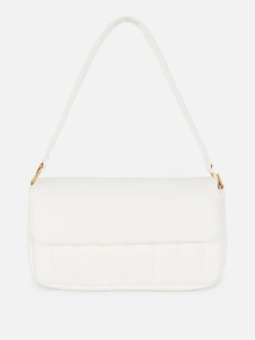 Padded Faux Leather Shoulder Bag