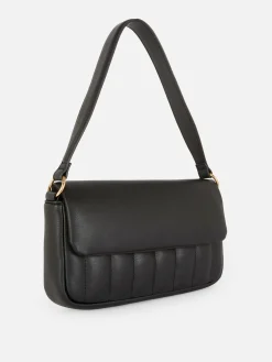 Padded Faux Leather Shoulder Bag