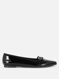 Patent Pointed Toe Ballet Flats