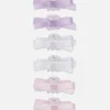 6pk Bow Bulldog Hair Clips