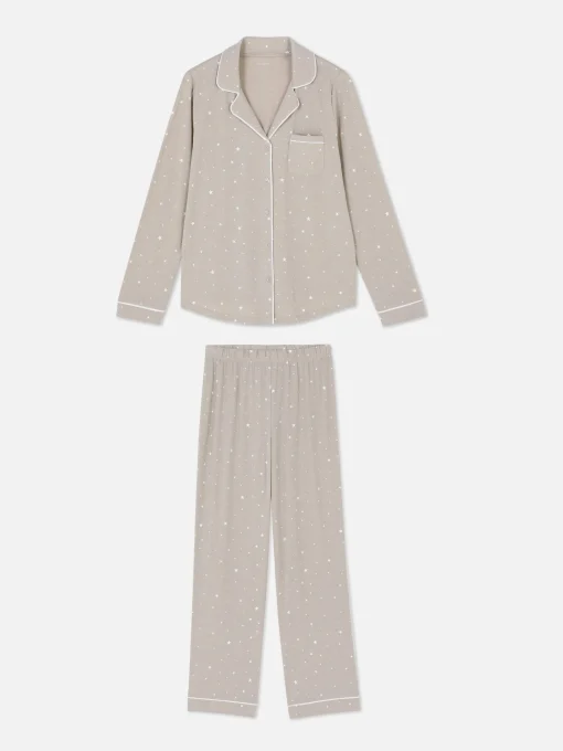 Printed Boyfriend Pajamas