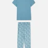 Printed Short Sleeve Pajamas