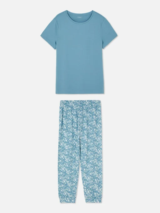 Printed Short Sleeve Pajamas