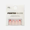 PS Pointed Gloss Contrast Tip Faux Nails