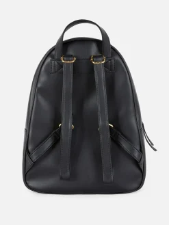 Quilted Faux Leather Backpack