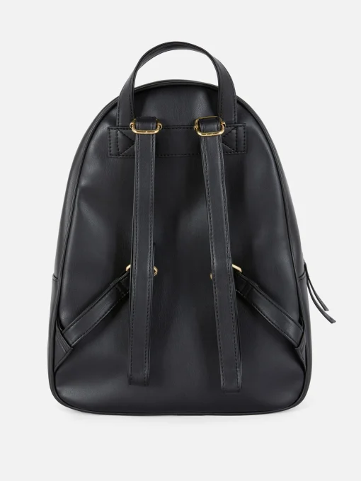 Quilted Faux Leather Backpack