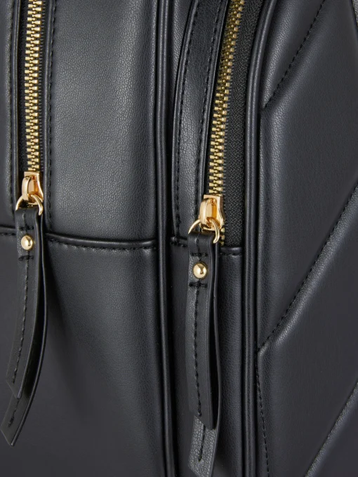 Quilted Faux Leather Backpack