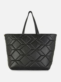 Quilted Faux Leather Shopper