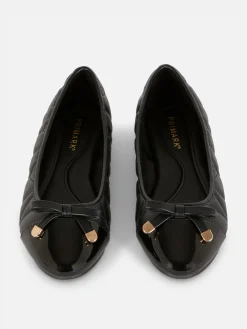 Quilted Toe Cap Ballerinas