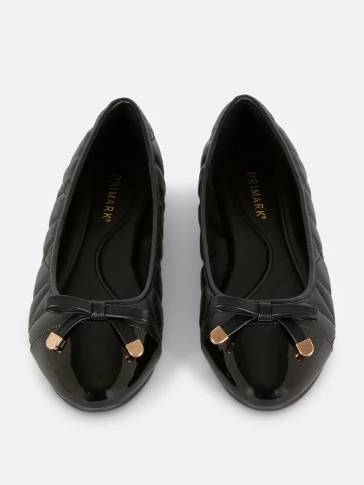 Quilted Toe Cap Ballerinas