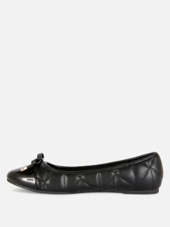 Quilted Toe Cap Ballerinas