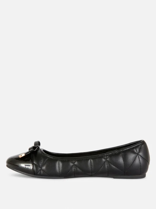 Quilted Toe Cap Ballerinas