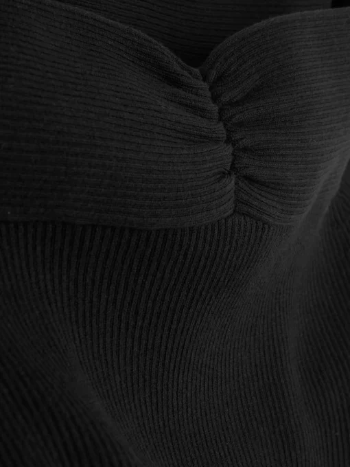 Ribbed Bardot Sweater