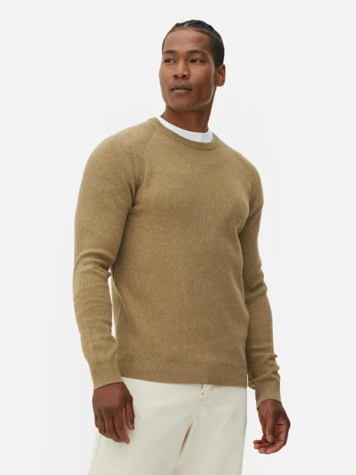 Ribbed Crew Neck Sweater