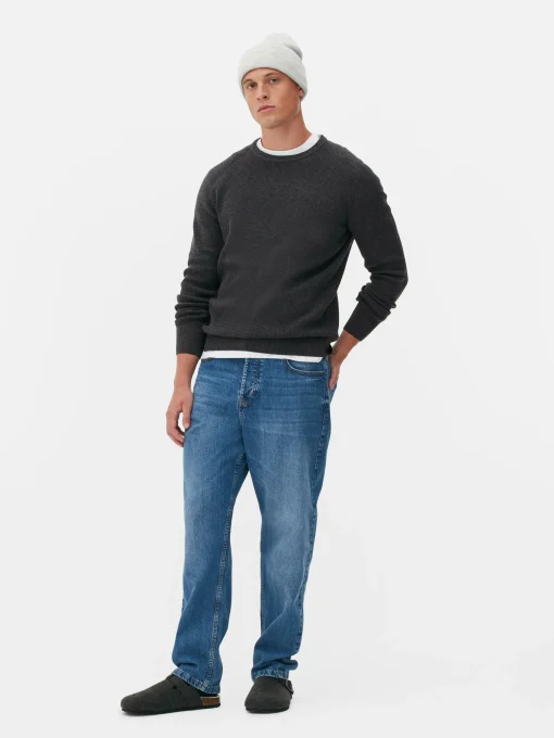 Ribbed Crew Neck Sweater