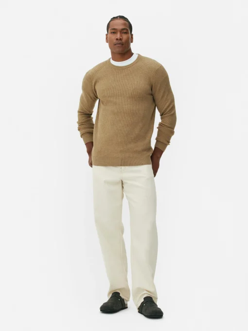 Ribbed Crew Neck Sweater