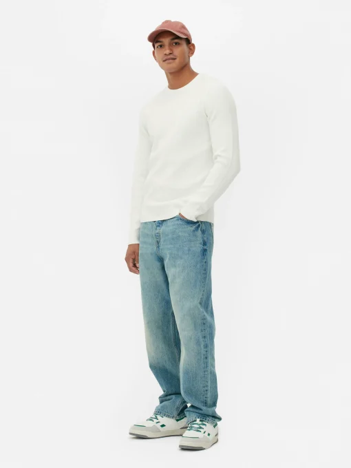 Ribbed Crew Neck Sweater