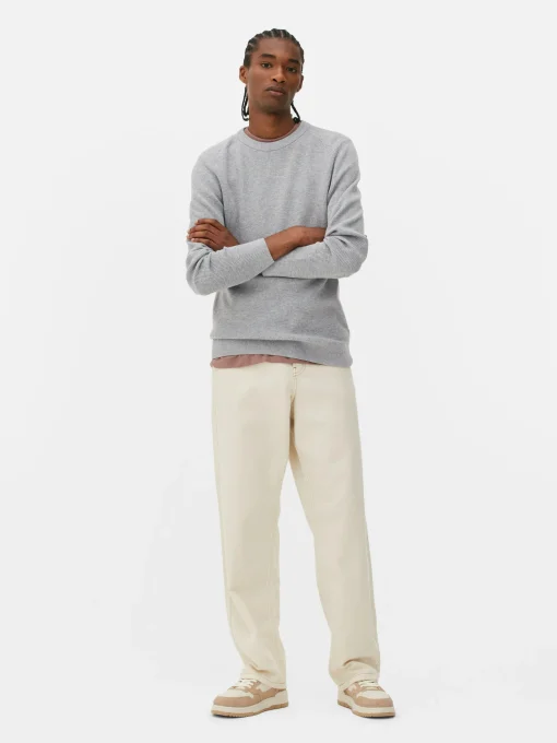 Ribbed Crew Neck Sweater