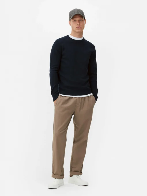 Ribbed Crew Neck Sweater