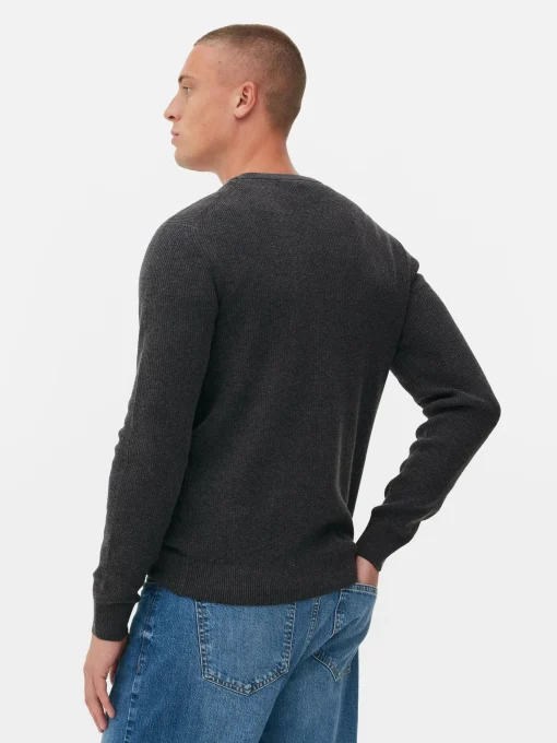 Ribbed Crew Neck Sweater